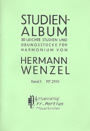 Studienalbum Band 1 f�r Harmonium 30 leichte Studien und �bungsstuecke