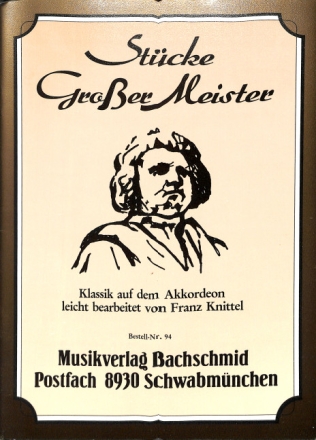 St�cke gro�er Meister Klassik auf dem Akkordeon leicht bearbeitet