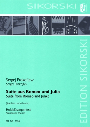 Suite aus 'Romeo und Julia' f�r Fl�te, Oboe, Klarinette in A, Horn und Fagott Partitur und Stimmen