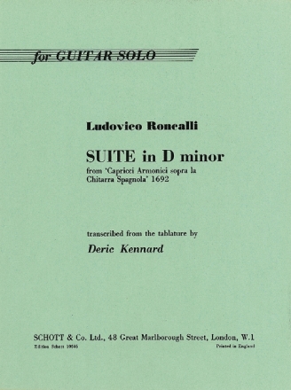 Suite d minor for guitar