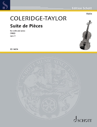 Suite de Pi�ces op.3 for violin and piano