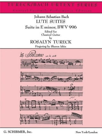 Suite in e Minor BWV996 for Lute for guitar (incl.facsimile)