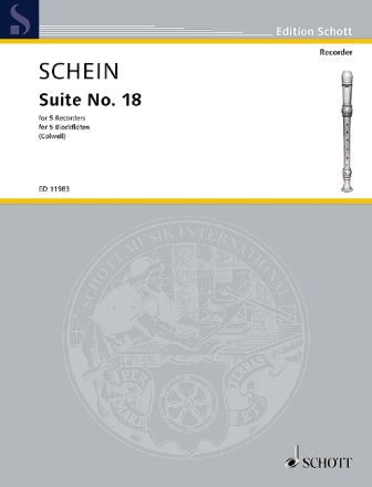 Suite no.18 for ssatb recorders for 5 recorders (SSATB) score