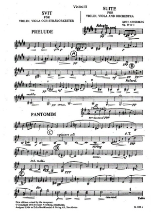 Suite op.19,1 for violin, viola and string orchestra violin 2