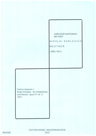 Suite-Vocalise op.41,2 (1927) f�r Gesang und Klavier