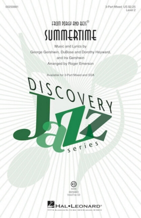 Summertime for 3-part choir and piano choral score