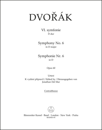 Symphonie D-Dur Nr. 6 op. 60 f�r Orchester Kontrabass