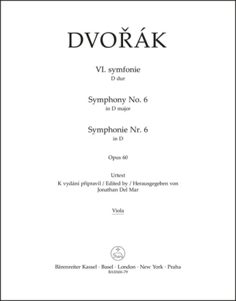 Symphonie D-Dur Nr. 6 op. 60 f�r Orchester Viola
