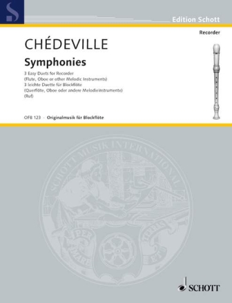 Symphonies f�r 2 Blockfl�ten (SS/SA/AA) oder Fl�ten, Oboen oder andere Melodie-In Spielpartitur