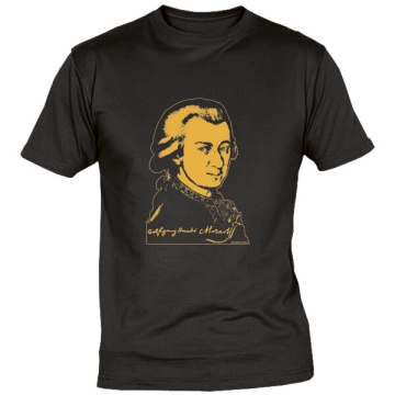 T-Shirt Mozart schwarz Gr��e XS