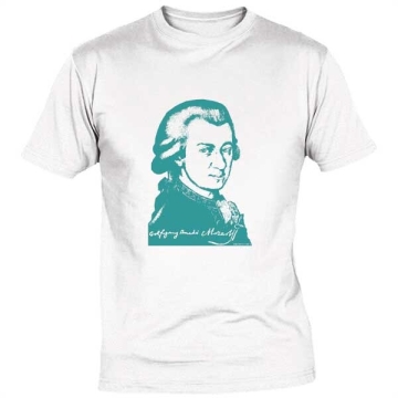 T-Shirt Mozart wei� Gr��e M