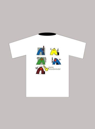 T-Shirt 'Woodwinds' (M), wei�