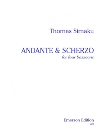 T. Simaku, Andante And Scherzo Bassoon Quartet PARTITUR + STIMMEN