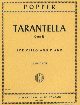 Tarantella op.33 for violoncello and piano