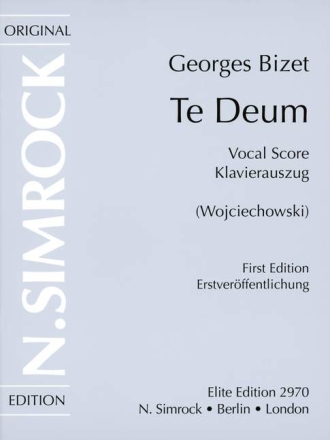 Te Deum f�r Soli, Chor und Orchester Klavierauszug (la)