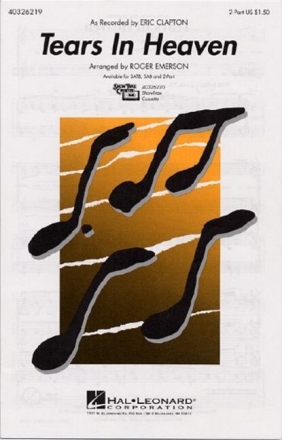 Tears in Heaven for 2-part chorus and piano score