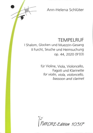 Tempelruf op.44 f�r Violine, Viola, Violoncello, Fagott und Klarinette Partitur und Stimmen