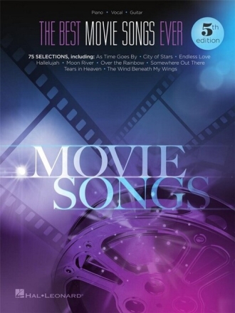 The Best Movie Songs Ever Songbook - 5th Edition for piano, vocal and guitar songbook
