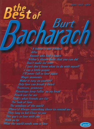 The Best of Burt Bacharach songbook piano/vocal/guitar 