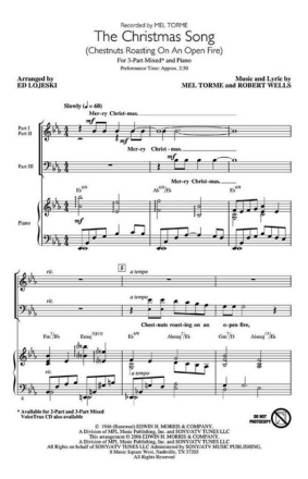 The Christmas Song for 3-part mixed choir and piano choral score