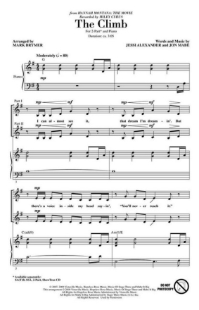 The Climb for female choir (SA) and piano choral score