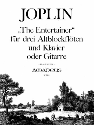 The Entertainer A Ragtime Two- step f�r 3 Altblockfl�ten und Klavier    Partitur und 3Stimmen