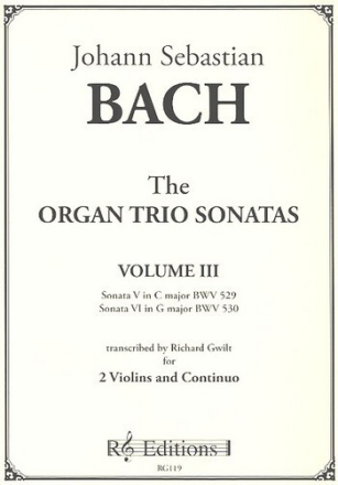 The Organ Trio Sonatas vol.3 (no.5+6) for 2 violins and continuo parts