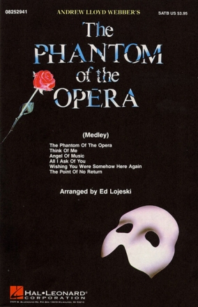 The Phantom of the Opera for mixed chorus and piano, score