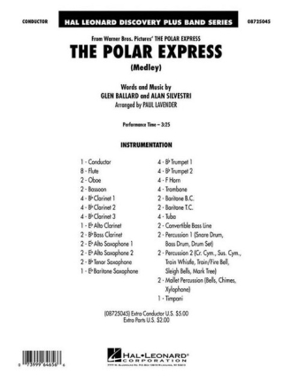 The Polar Express (Medley) for concert band score and parts