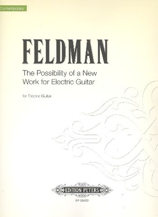 The Possibility of a New Work for Electric Guitar f�r E-Gitarre