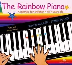The Rainbow Piano for piano (with coloured stickers)
