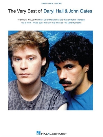 The Very Best of Daryl Hall and John Oates: songbook piano/vocal/guitar