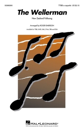 The Wellerman for male chorus (TTBB) a cappella vocal score (en)