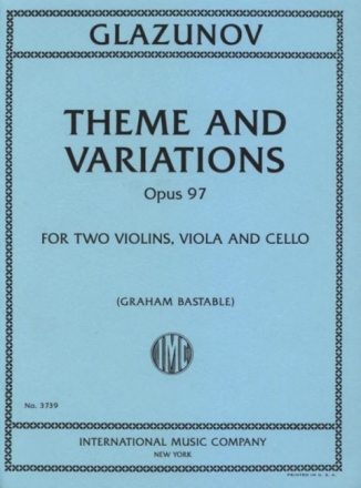 Theme and Variations op.97 for 2 violins, viola and violoncello score and parts
