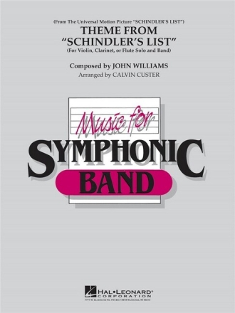 Theme from Schindler's List: for violin (clarinet/flute) and concert band score and parts