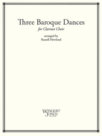 Three Baroque Dances for clarinet choir score