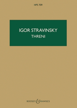 Threni HPS 709 f�r Soli (SATTBB), gemischter Chor (SATB) und Orchester Studienpartitur