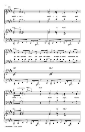 Thriller for mixed choir (SAB) and piano score