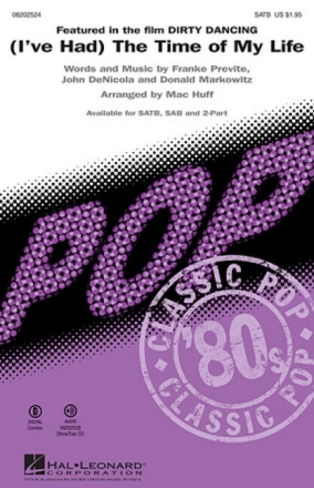 Time of my Life for mixed chorus (SATB) and piano score