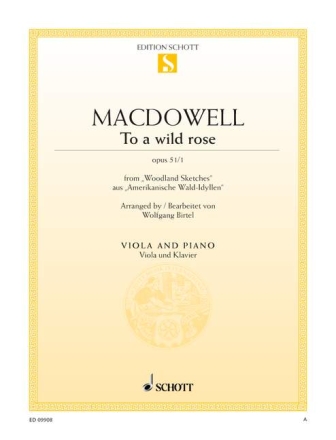To a wild rose op. 51/1 f�r Viola und Klavier