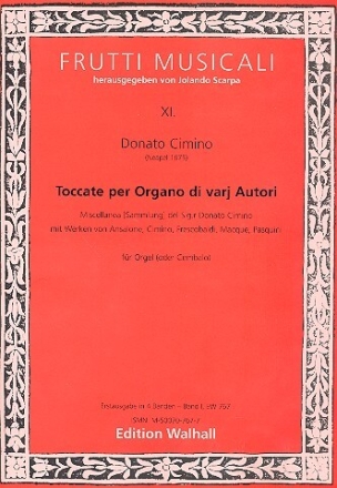 Toccate di varj autori vol.1 f�r Orgel (Cembalo)