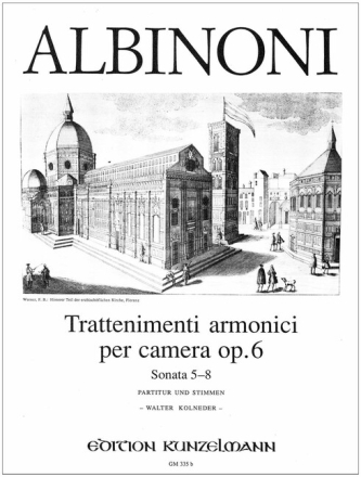 Trattenimenti armonici per camera op.6 Band 2 (Nr.5-8) f�r Violine, Violoncello und Bc Partitur und Stimmen