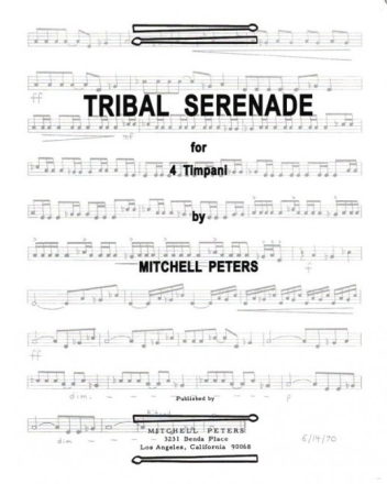 Tribal Serenade for 4 timpani score