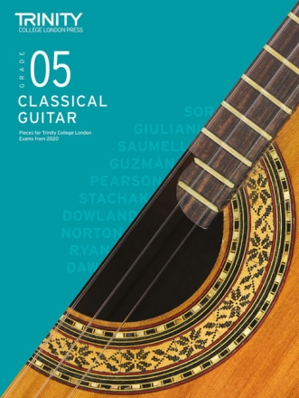 Trinity Classical Guitar Exam Pieces 2020-2023 Grade 5 for guitar