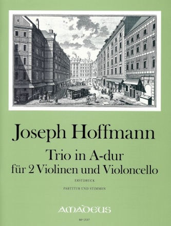 Trio A-Dur f�r 2 Violinen und Violoncello Partitur und Stimmen