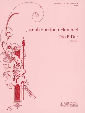 Trio B-Dur f�r 3 Klarinetten Partitur und Stimmen