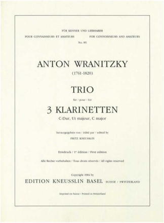 Trio C-Dur f�r 3 Klarinetten Stimmen