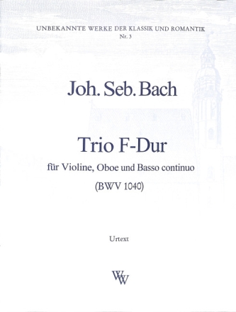 Trio F-Dur BWV1040 f�r Violine, Oboe und Bc Stimmen