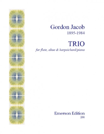 Trio for flute, oboe and harpsichord (piano) score and parts