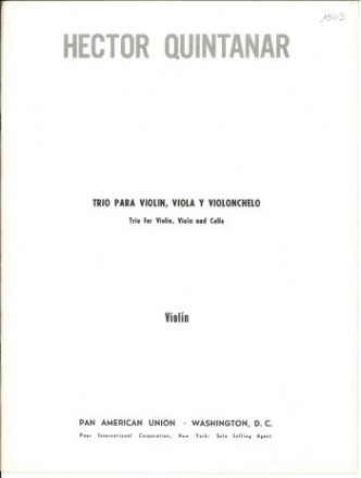 Trio for violin, viola and Violoncello parts